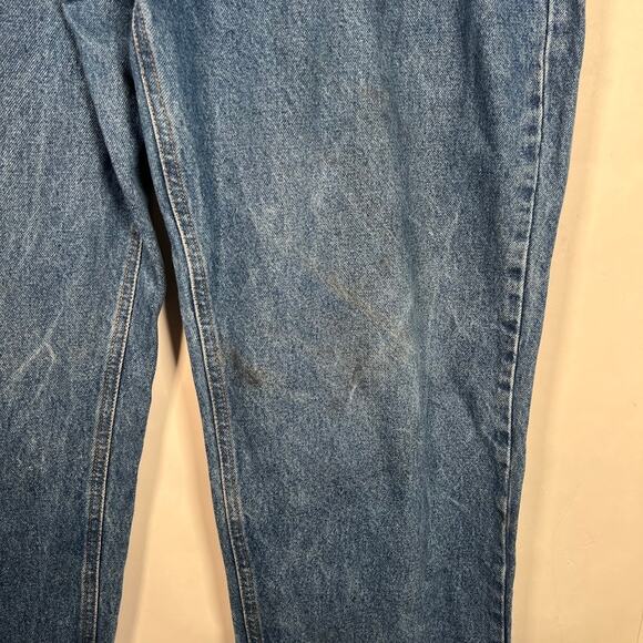 Carhartt Men's Relaxed Fit Tapered Leg Jean 42 x 36 Denim Blue Pockets Workwear - Picture 8 of 8